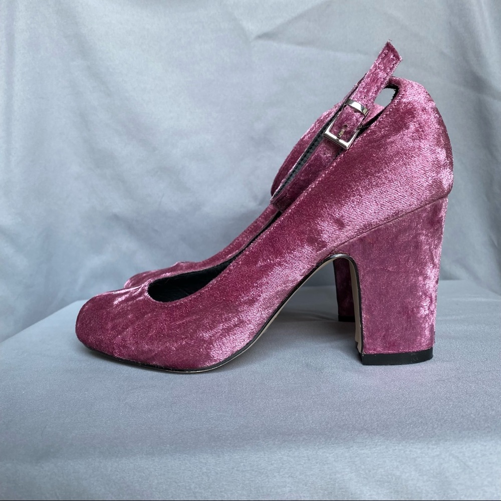 ASOS | Dark Pink Crushed Velvet Heels - size 4